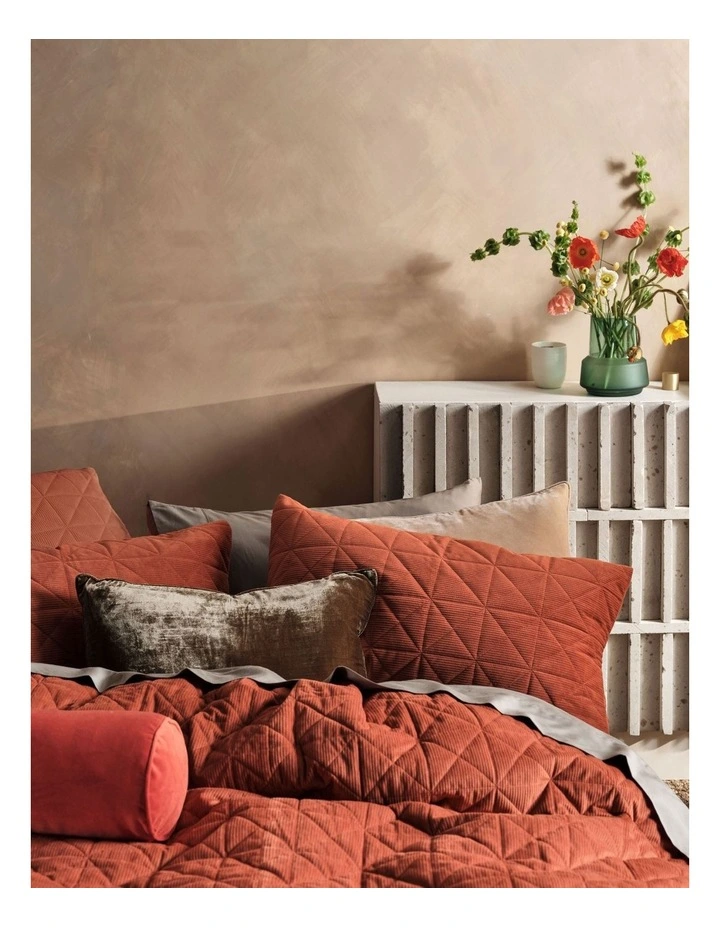 Linen House Heath Quilt Cover Set Rust - Image 2