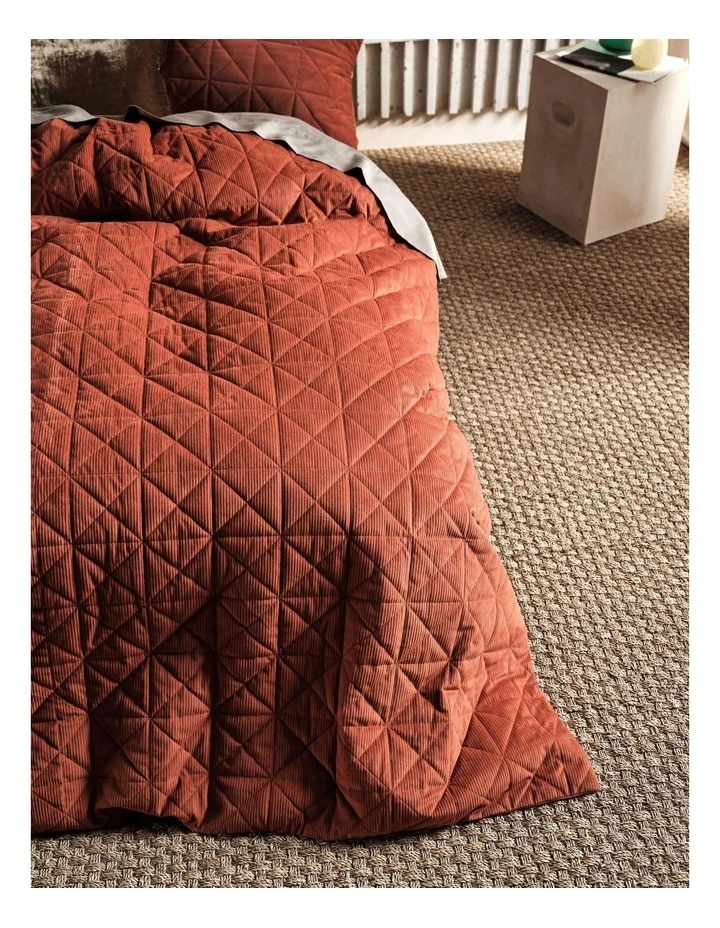 Linen House Heath Quilt Cover Set Rust - Image 3