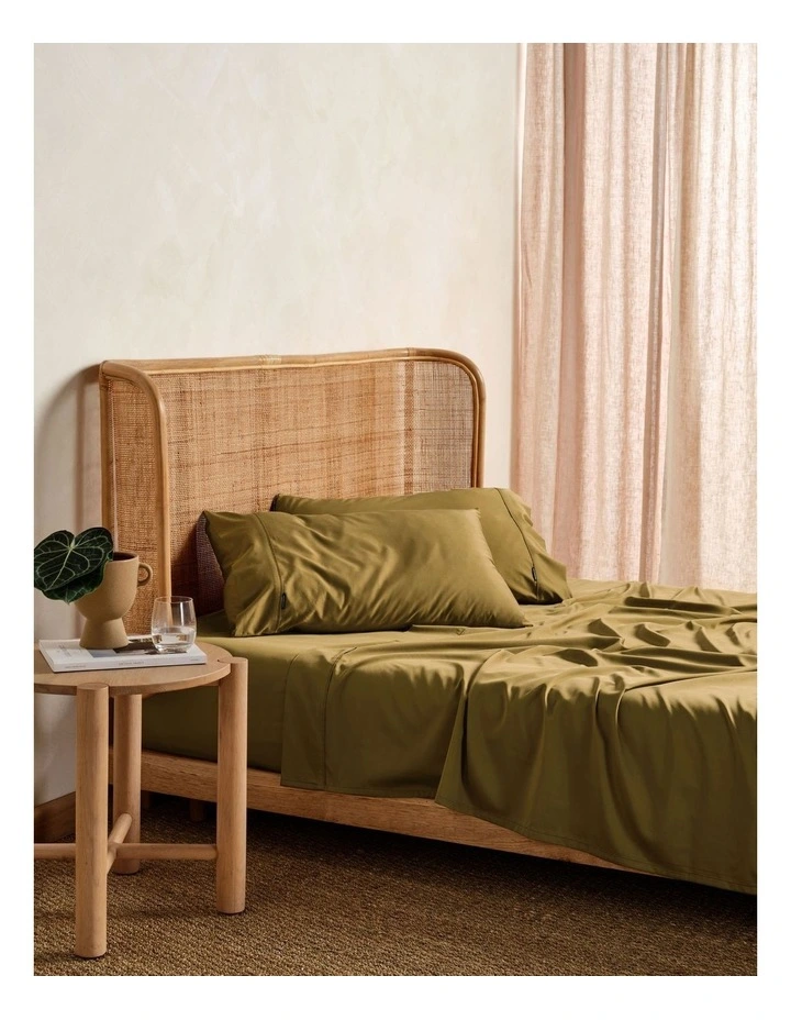 Linen House Nara 400TC Bamboo Cotton Sheet Set Bronze