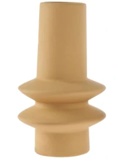 Linen House Serra 21cm Stoneware Vase Yellow