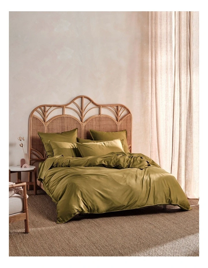 Linen House Nara 400 Thread Count Bamboo Cotton Quilt Cover Set In Bronze