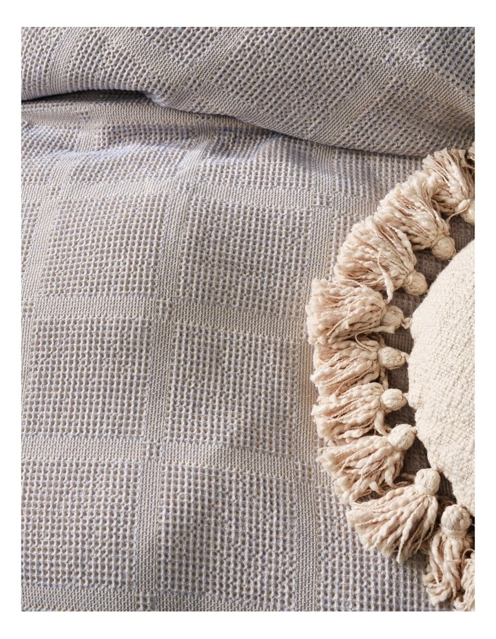 Linen House Galicia Quilt Cover Set In Blue/Sand - Image 3