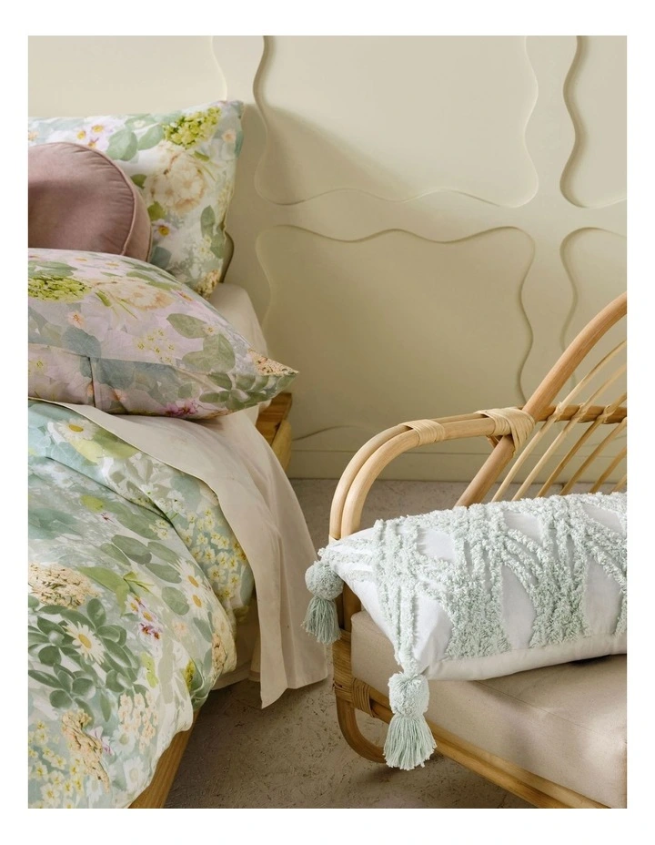 Linen House Solange Cushion In Mint - Image 2