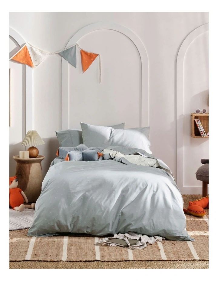 Smiles All Round Quilt Cover Set In Sugar/Smoke - Image 2