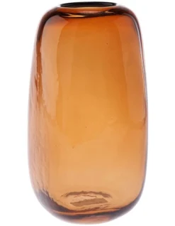 Linen House Indiana Vase 22cm In Amber