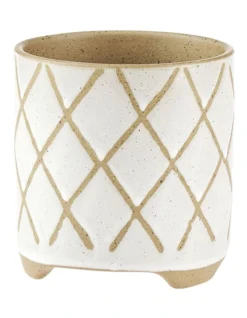 Linen House Estrada Planter Pot 16cm In White