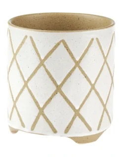 Linen House Estrada Planter Pot 12cm In White