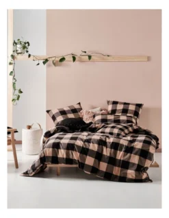 Linen House Wren Quilt Cover Set Caviar