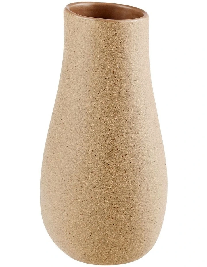 Linen House Rowan Vase 25cm In Desert Sand