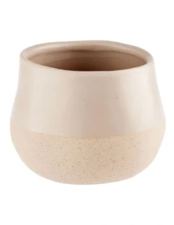 Linen House Nakia Planter Pot 16cm In Shell