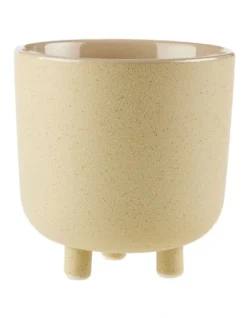 Linen House Kai Planter Pot 19cm In Hay