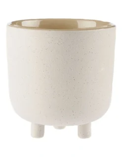 Linen House Kai Planter Pot 19cm In Shell