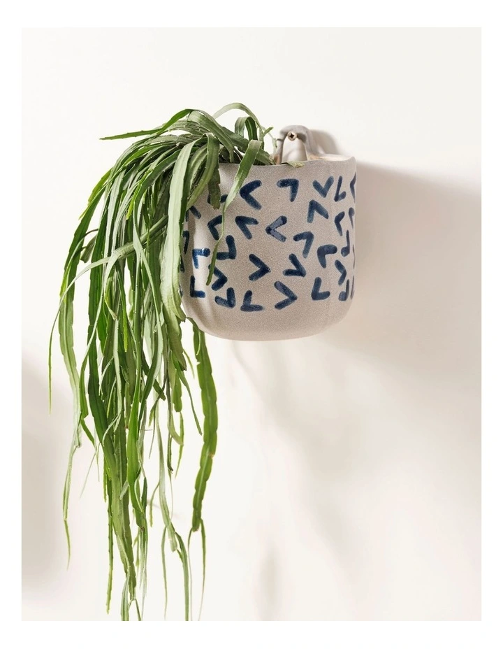 Linen House Paterna Planter Pot 15cm Blue Arrow - Image 2
