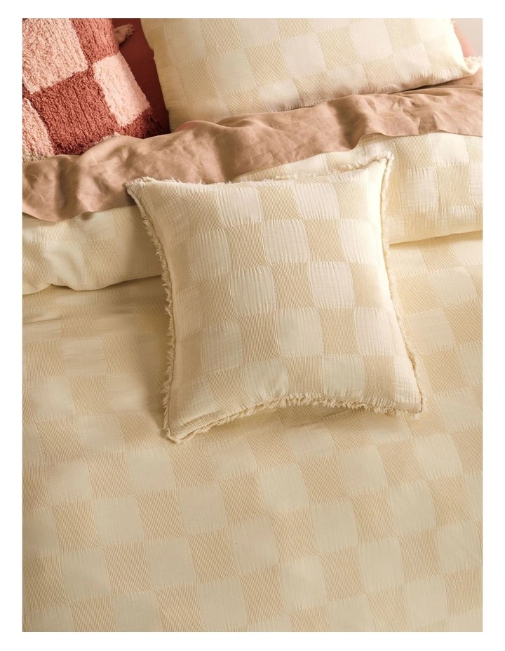 Linen House Capri Cushion In Pale Peach - Image 2