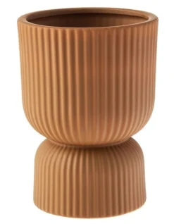 Linen House Vincent Vase 20cm In Rust