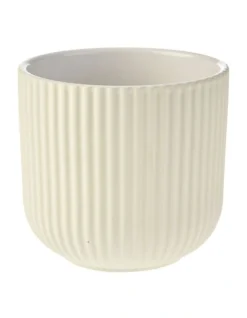 Linen House Vincent Planter Pot 17cm In Ivory