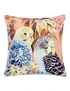 Linen House Budgie Cushion In Multi